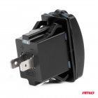 Chargeur 2xprise USB 12/24V fond rouge