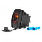Chargeur USB et prise USB-C 12/24V rouge