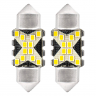 Светодиодные лампочки 2шт 12SMD C5W 2016 31мм 12/24