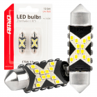 Светодиодные лампочки 2шт 12SMD C5W 2016 36мм 12/24
