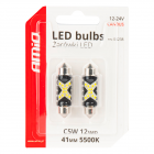 Светодиодные лампочки 2шт 12SMD C5W 2016 41мм 12/24