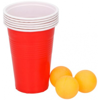 Beer bong game, 6 cups, 3 balls, S103-078670