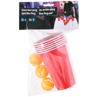 Beer bong game, 6 cups, 3 balls, S103-078670