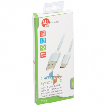 Cavo di ricarica USB-C 1,2 m, 2 A, nylon cat, S103-089898