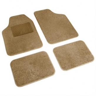 Sæt med 4 tekstil fodmåtter beige, S103-2510.2