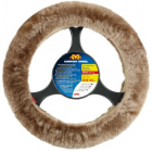 Sheepskin steering wheel cover Ø36-42 cm, beige