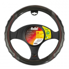  Leather steering wheel cover Bullet Ø37-39cm, black