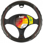  Leather steering wheel cover Bullet Ø37-39cm, black