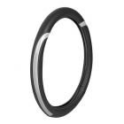 Copriruota Celebrity 37-39mm, argento, pelle