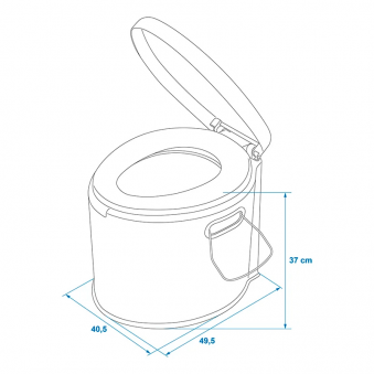 Cuvette de toilette portative, S103-370412