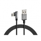 USB-C cable 100cm, 90° angled black