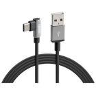 USB-C cable 100cm, 90° angled black