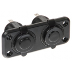 Vesitiivis pistorasia 2 tuloa 12/24v, 2*10A