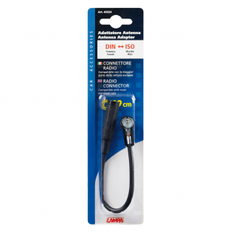 Adaptador de antena DIN hembra&gt;ISO macho, 19 cm, S103-4032.4