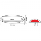 Additional light LED white-red, 9-32V, 3 functions