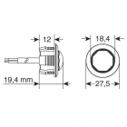 Upotettava valo 1SMD led, 12/24V, valkoinen