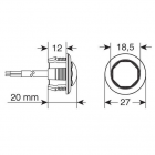 Süvistatav valgusti 1SMD led,12/24V,ora.