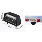 Vogn nummerplade hvid 12V