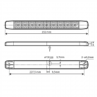 Valaisin 9 led, pinta, 12/24V, punainen