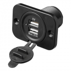 2xUSB-liitäntä kehyksen syvennyksellä. 3.1A 12 24V