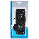 Volttimittari 6-30V+2xUSB 2100mA upotettu