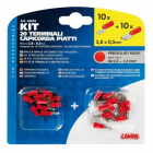 Wire terminals red female+male 20 pcs