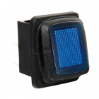 Kytkin 12/24v, sininen led, IP65, 10A