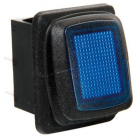 Kytkin 12/24v, sininen led, IP65, 10A