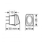 Switch 12/24V, moisture-proof, green