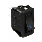 Switch with LED light, 12/24V, blue