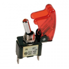 Switch 12V, red LED, 20A, safety cover
