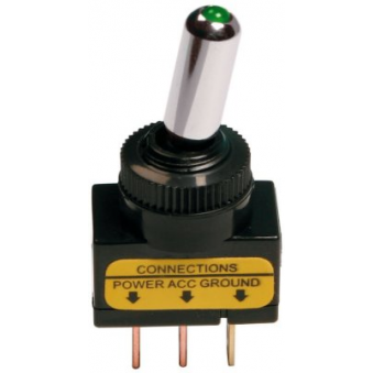 Aluminiumbrytare Led, 12/24, grön, S103-4556.0