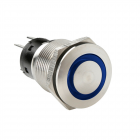 Painikekytkin led, 12/24V, sininen