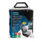 Universal front seat cover, black polyester