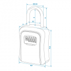 Key safe with combination lock and U-mount