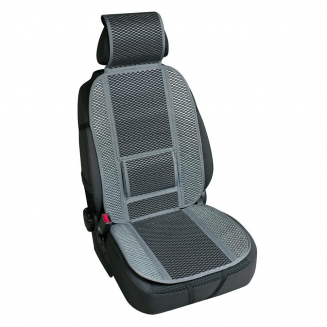 Coprisedile con rivestimento poggiatesta grigio, S103-5435.5