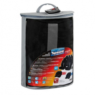 Set med stolsöverdrag Speed, svart, S103-5467.5