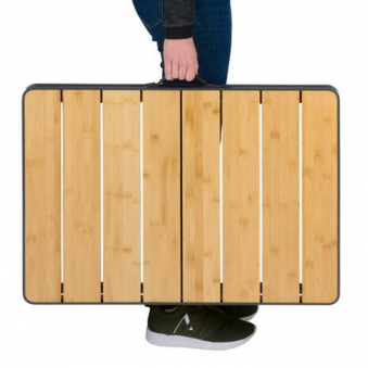 Tavolo da campeggio pieghevole con copertura in bambù, S103-556864