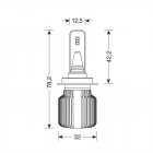 Led-polttimot 2 kpl HIR2 9012 9-32V 20W PX22d