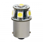 Pære 1 stk, 12V Hyper-Led, 6 SMD, (P21W)