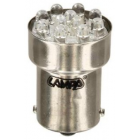 Led-polttimo 1kpl, 12V, 11led, BA15s, 30lm, punainen.
