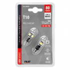 Led-polttimot 2 kpl 12-30V, 5 SMD, T10 valkoinen