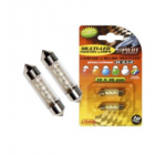 Polttimo led 2kpl SV8,5-8, 10*35mm, valkoinen