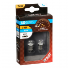Micro Led polttimo 2kpl, T4W, BA9s, 12V, valkoinen