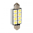 Hyperled-polttimo 1kpl, 12V, 8 smd, valkoinen