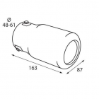 Äänenvaimentimen suutin TS-63 48-61mm