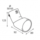 Äänenvaimentimen suutin TS-45 50-63mm