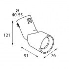 Äänenvaimentimen suutin TS-63 38-51mm ei säädettävissä