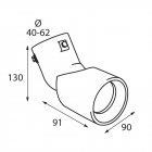 Äänenvaimentimen suutin TS-68 40-62mm ei säädettävissä