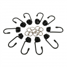 Komplekt 10 konksu+10 klambrit 10mm